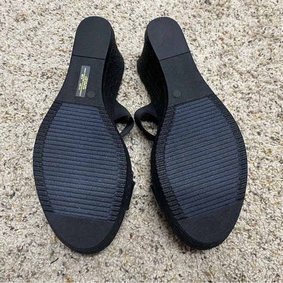 Mariella wedge sandals womens 9.5 rhinestones made in Italy shoes strappy NEW - Picture 4 of 9